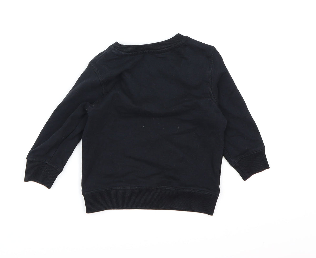 George Boys Black  Jersey Pullover Jumper Size 18-24 Months