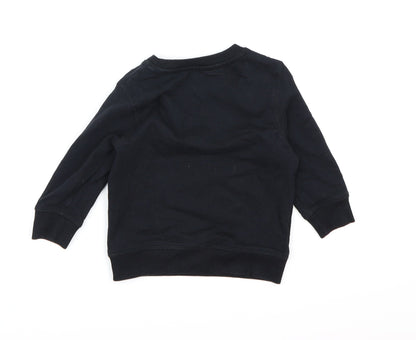 George Boys Black  Jersey Pullover Jumper Size 18-24 Months