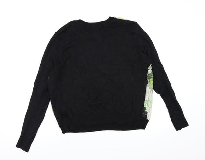 Topshop Womens Beige Floral  Pullover Jumper Size 14