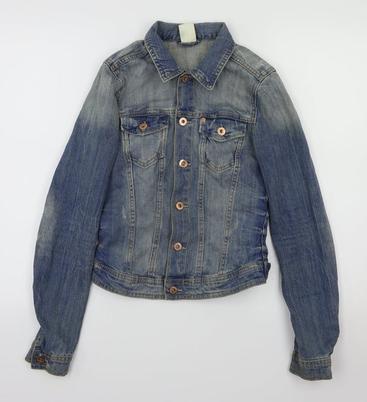 Womens UK Size 4 H&M Blue Jacket