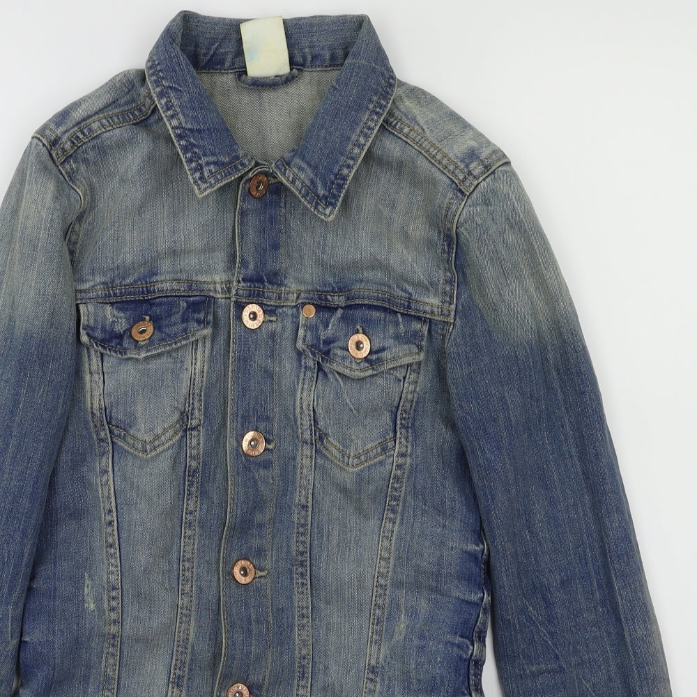 Womens UK Size 4 H&M Blue Jacket