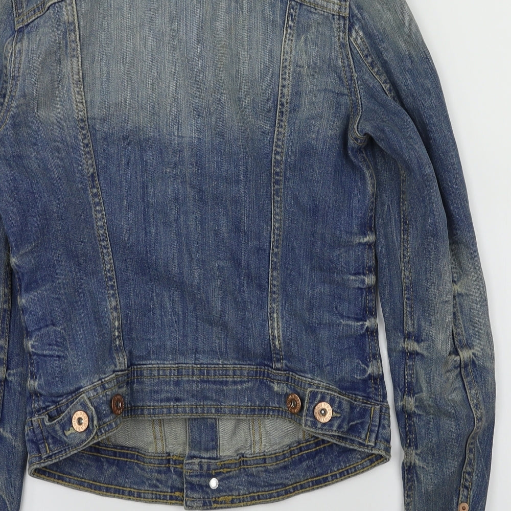 Womens UK Size 4 H&M Blue Jacket