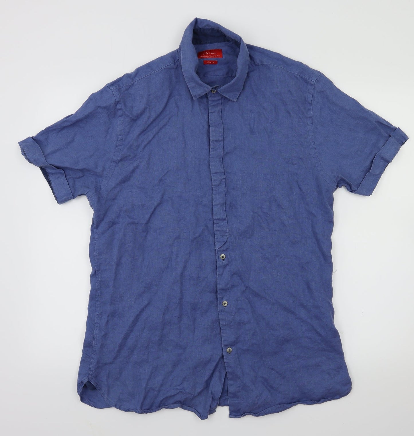 zara man Mens Blue    T-Shirt Size L