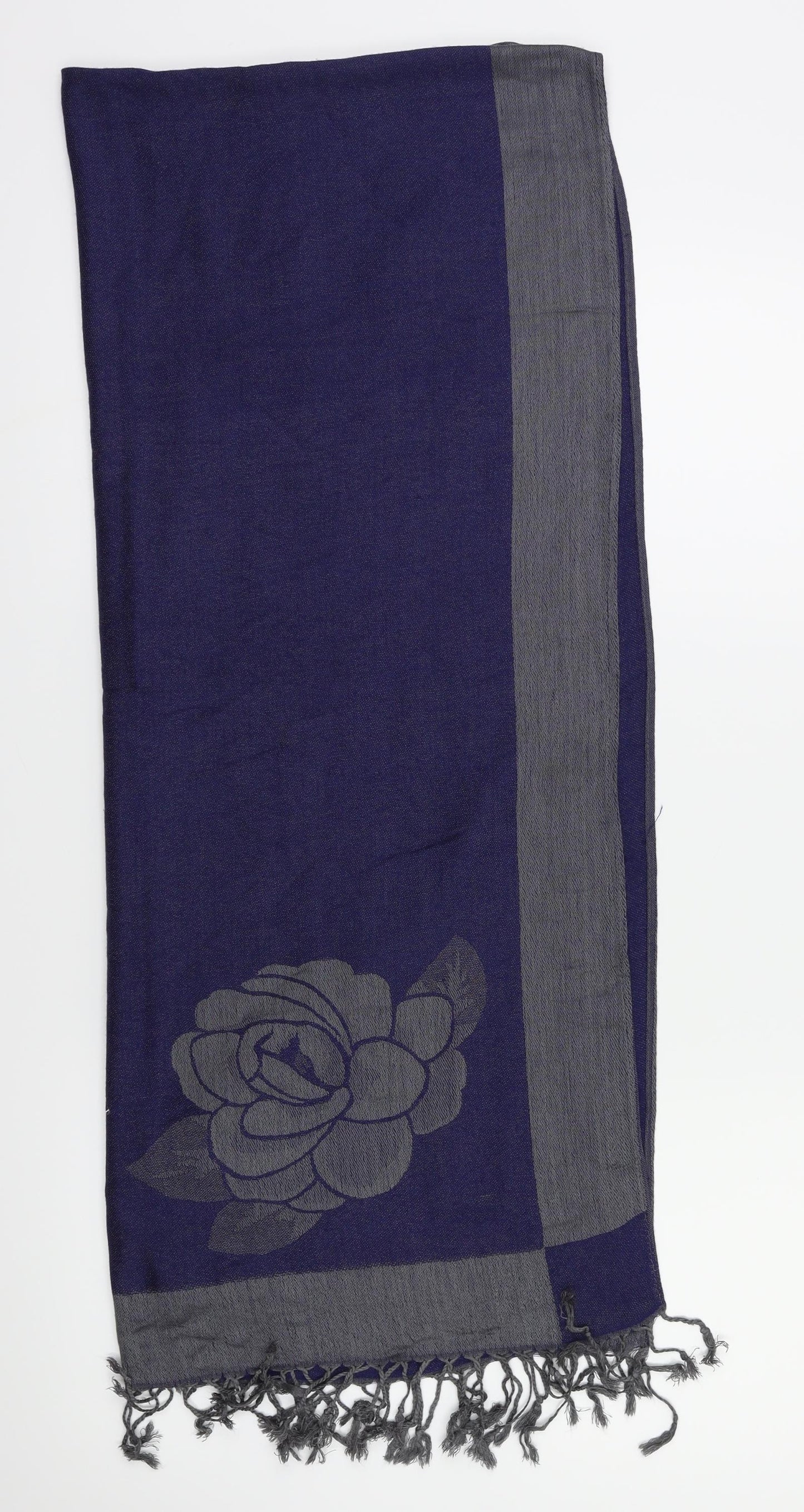 Preworn Womens Blue Floral   Scarf