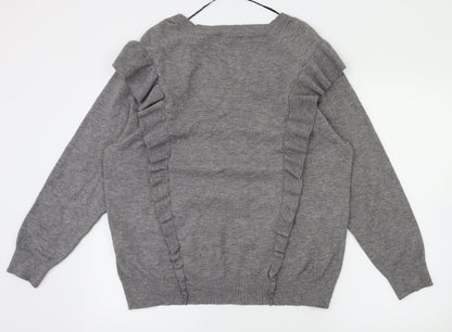 Selected Womens Grey   Pullover Jumper Size M
