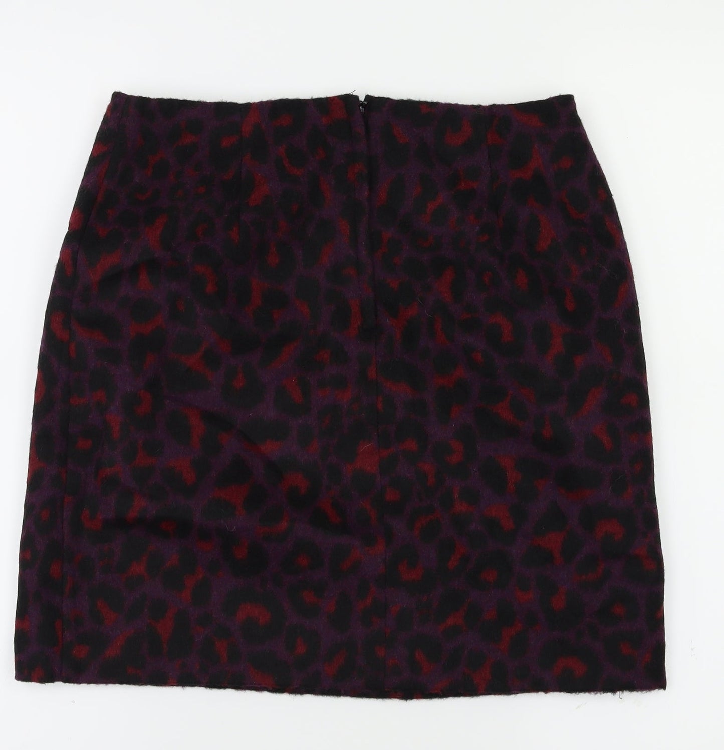 New Look Womens Purple Animal Print  A-Line Skirt Size 8