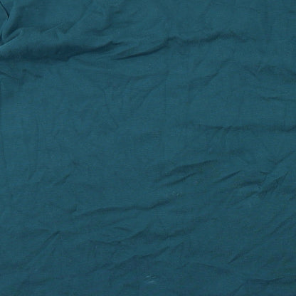 Womens UK Size 16 Mia Moda Green Basic T-Shirt
