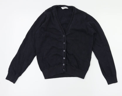 M&S Girls Blue   Cardigan Jumper Size 9-10 Years
