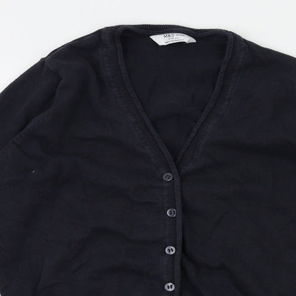 M&S Girls Blue   Cardigan Jumper Size 9-10 Years