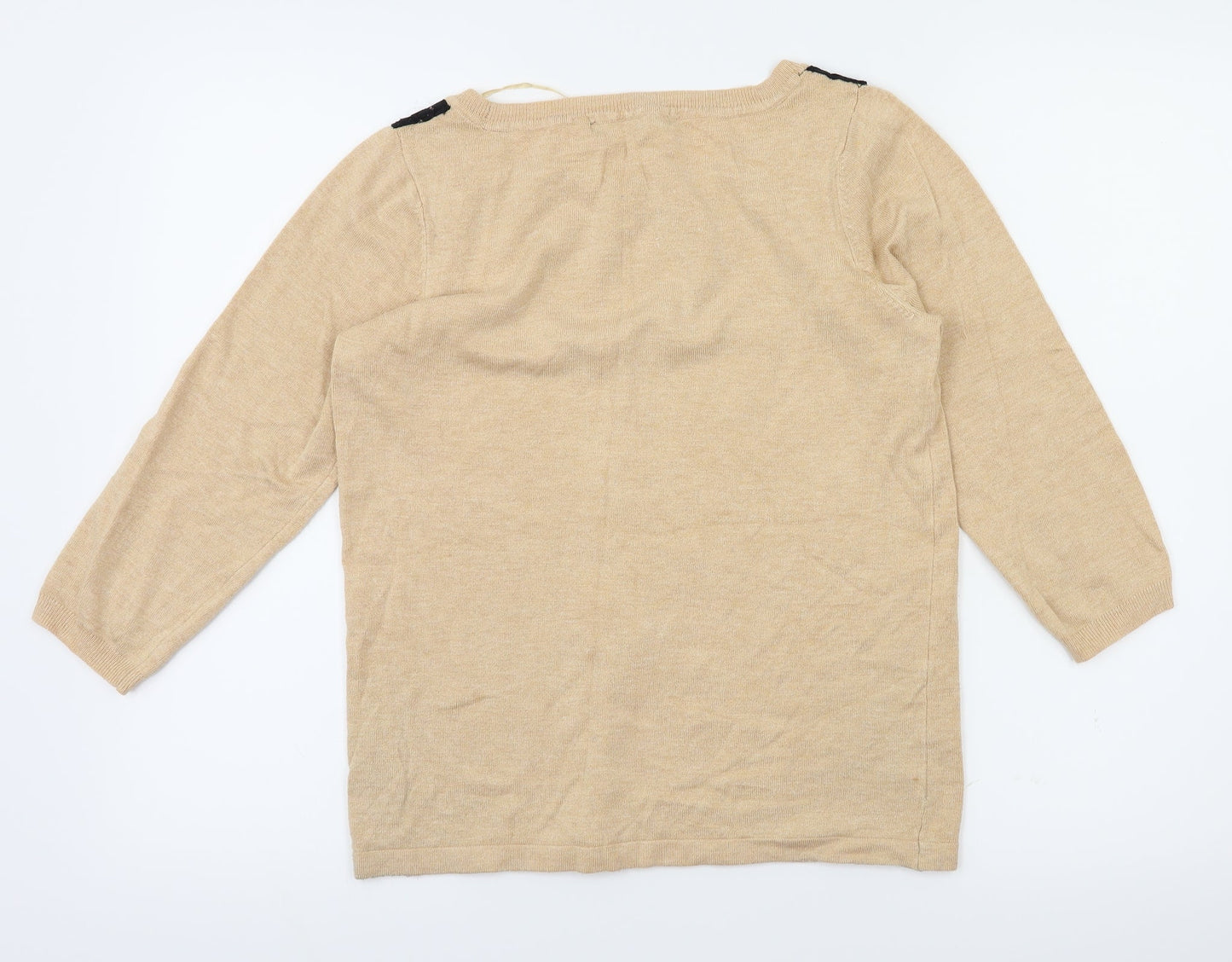 Womens UK Size  M&S Beige Basic T-Shirt