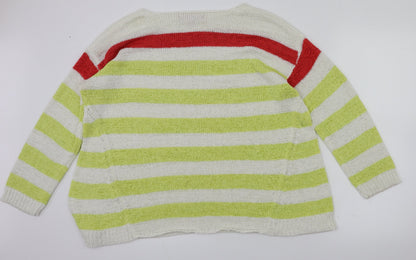 Together Womens Multicoloured Striped  Pullover Jumper Size 16