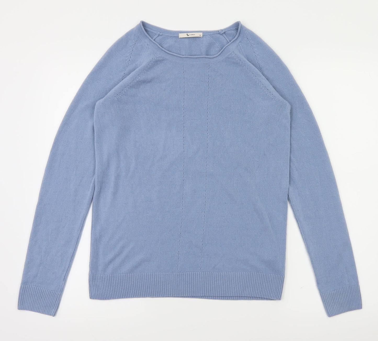 TU Womens Blue   Basic T-Shirt Size 10