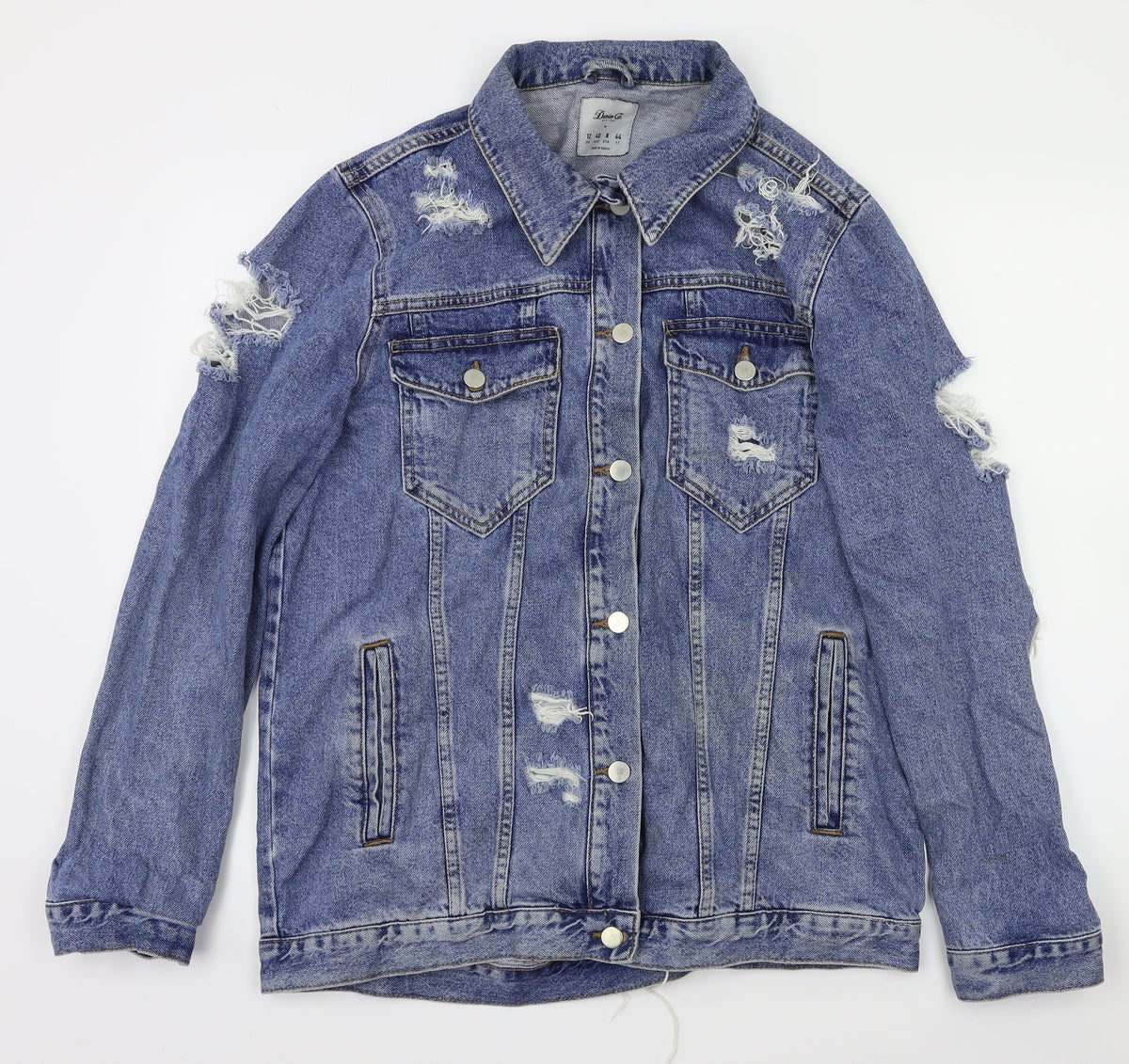 Denim & Co. Womens Blue   Jacket  Size 12