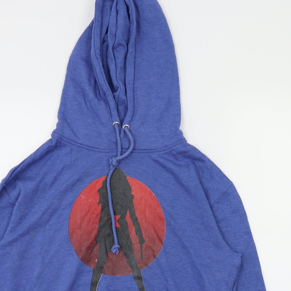 Mens UK Size M Lane Seven Blue Pullover Hoodie