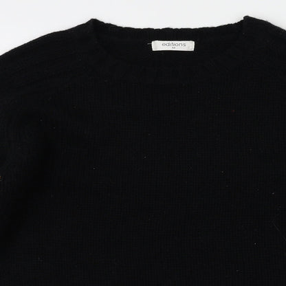 editions Womens Black   Pullover Sweatshirt Size M