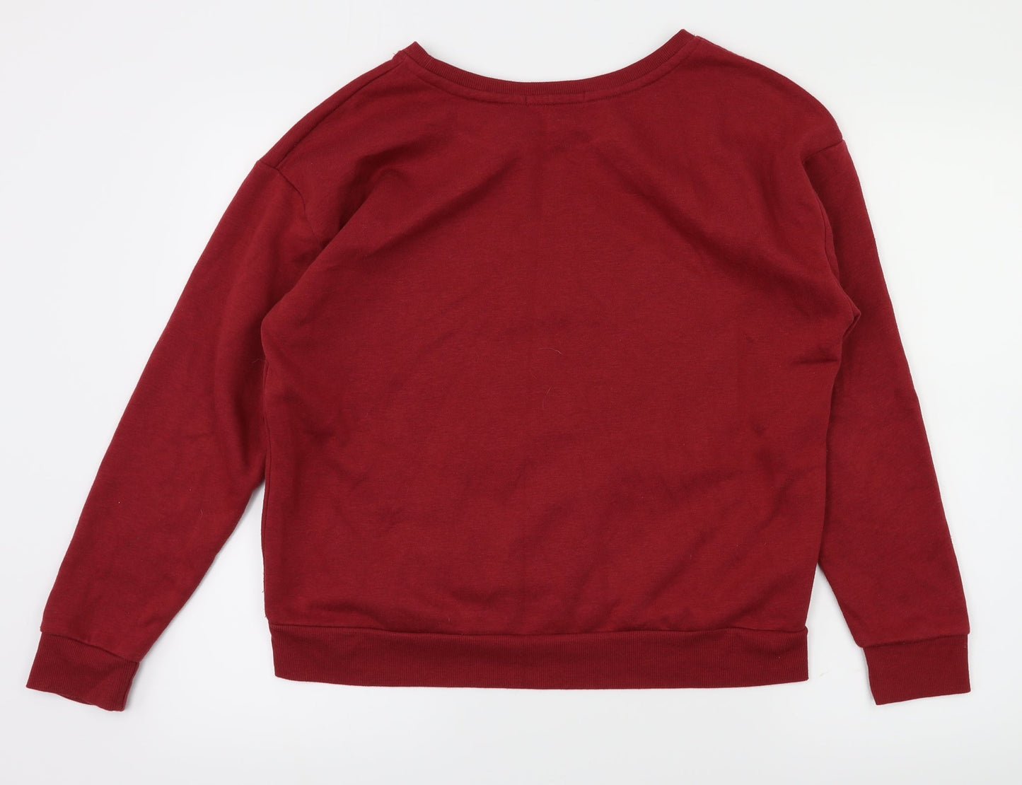 Primark Womens Red Houndstooth  Pullover Jumper Size 10