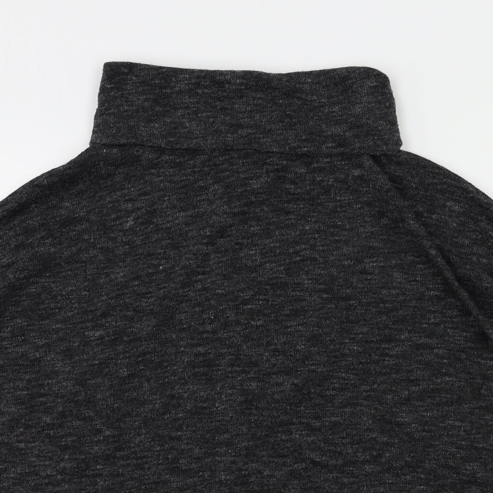 Womens UK Size 10 New Look Grey Basic T-Shirt