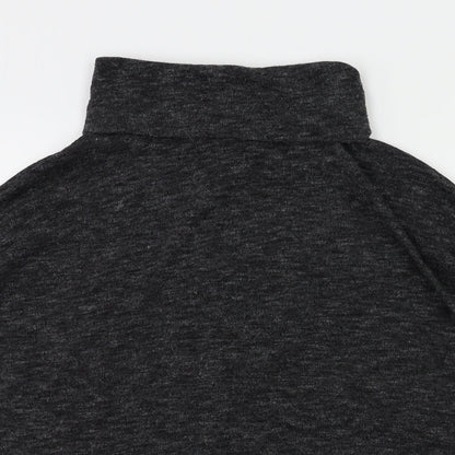 Womens UK Size 10 New Look Grey Basic T-Shirt