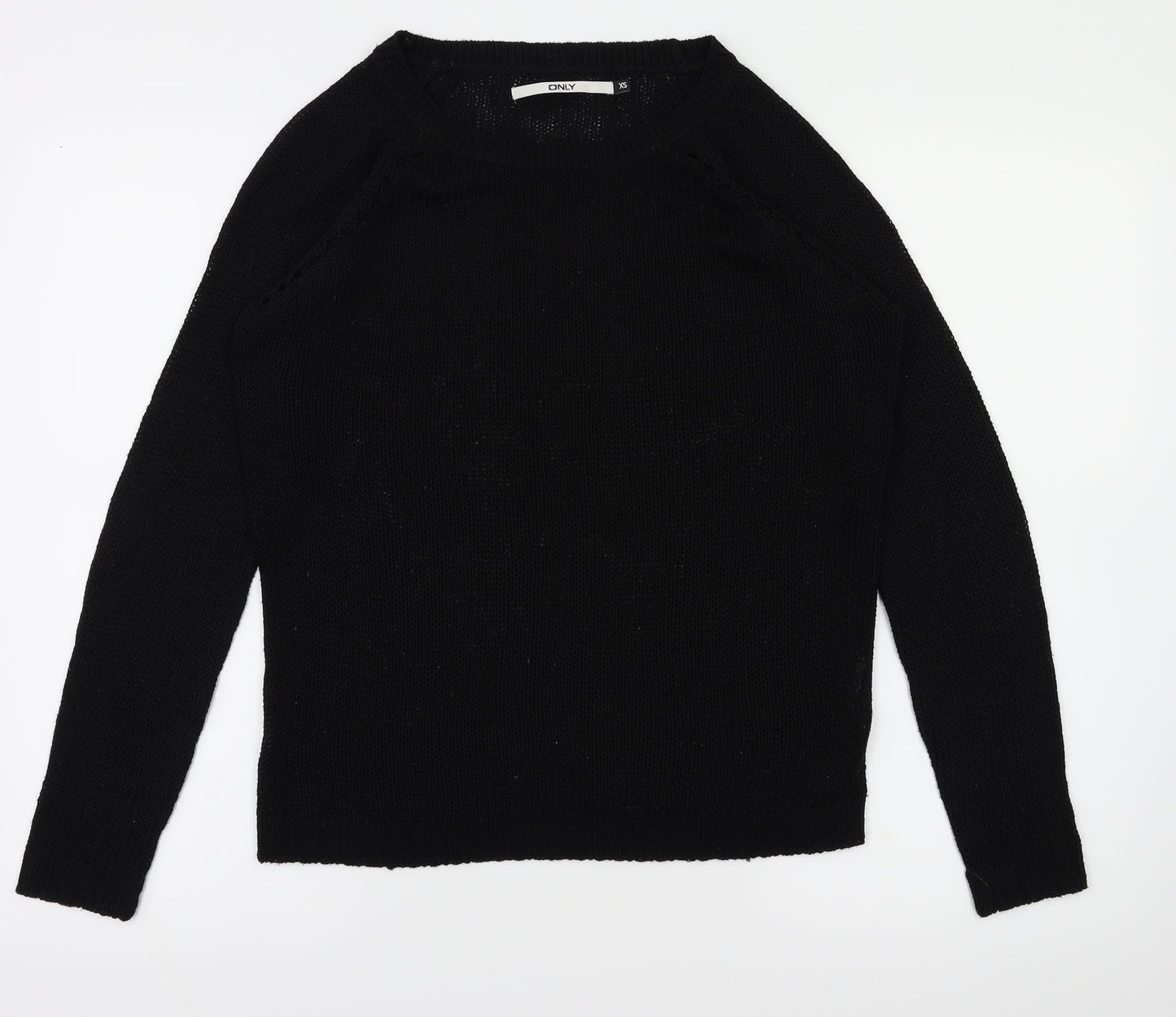 Womens UK Size XS Only Black Basic T-Shirt
