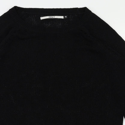 Womens UK Size XS Only Black Basic T-Shirt