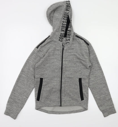 Nutmeg Boys Grey   Full Zip Hoodie Size 9-10 Years