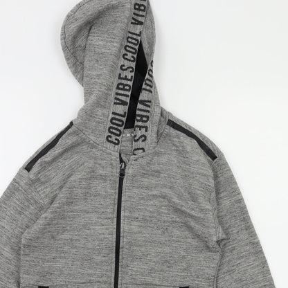 Nutmeg Boys Grey   Full Zip Hoodie Size 9-10 Years