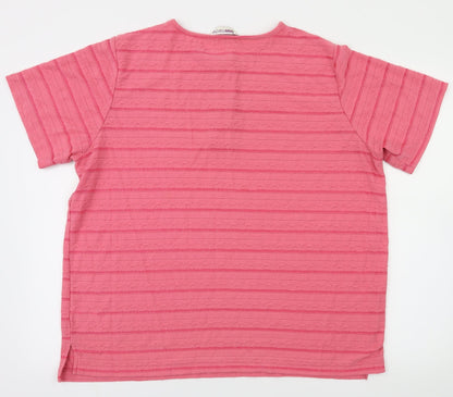 Womens UK Size L Bonmarché Pink Basic T-Shirt