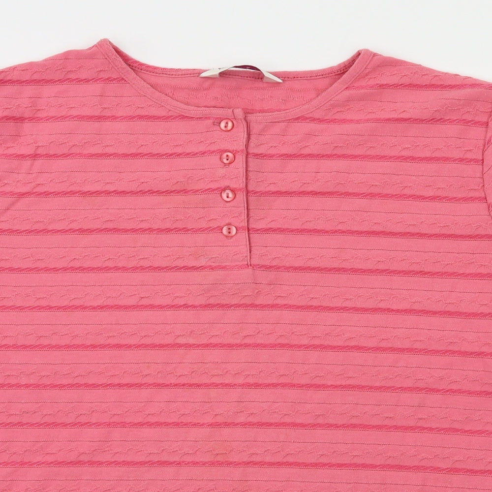 Womens UK Size L Bonmarché Pink Basic T-Shirt
