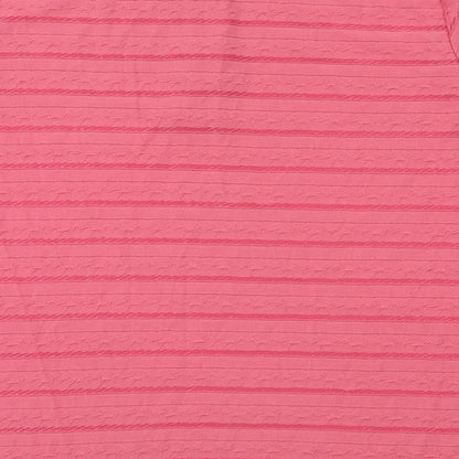 Womens UK Size L Bonmarché Pink Basic T-Shirt