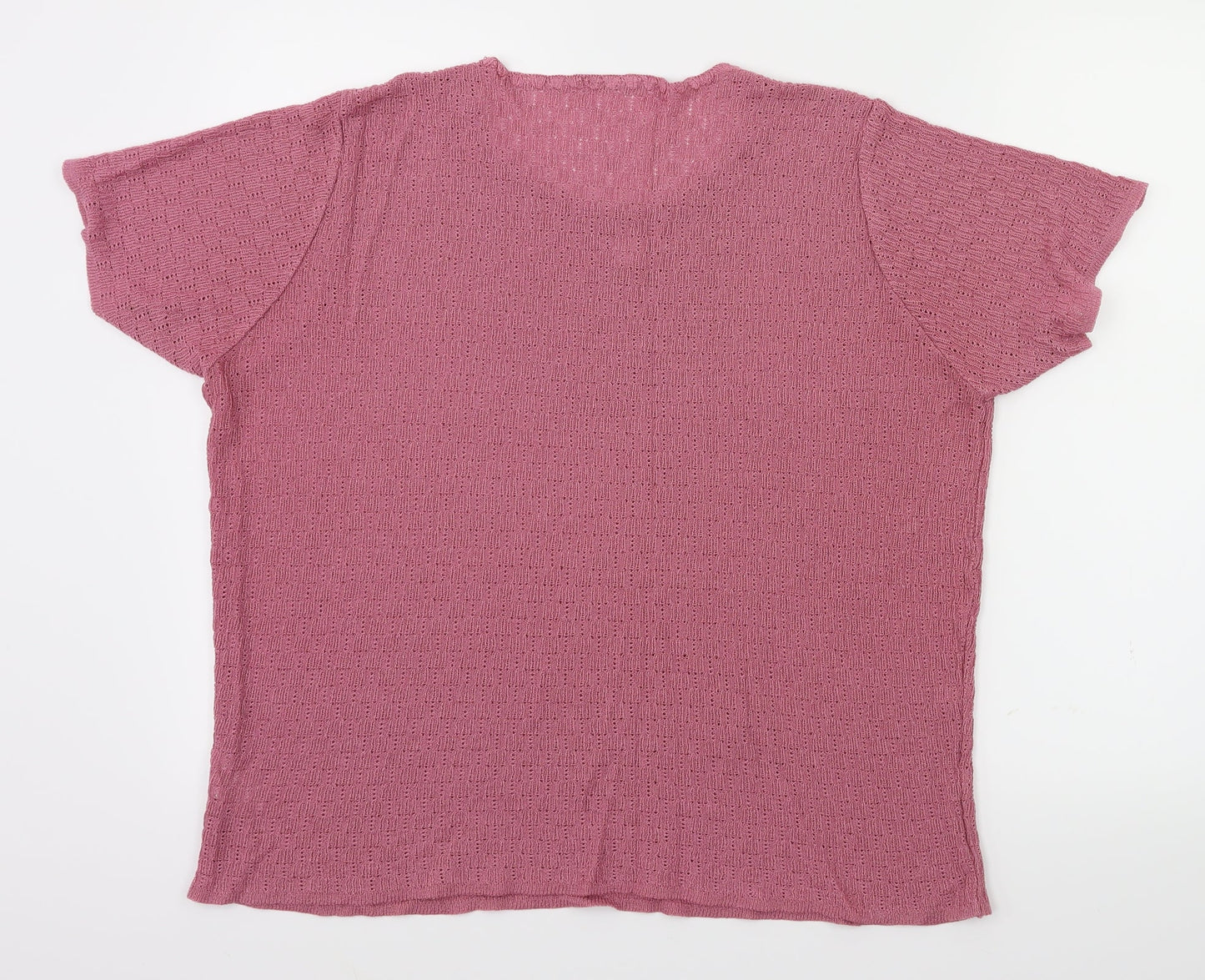 Womens UK Size 18 Berkertex Pink Basic T-Shirt