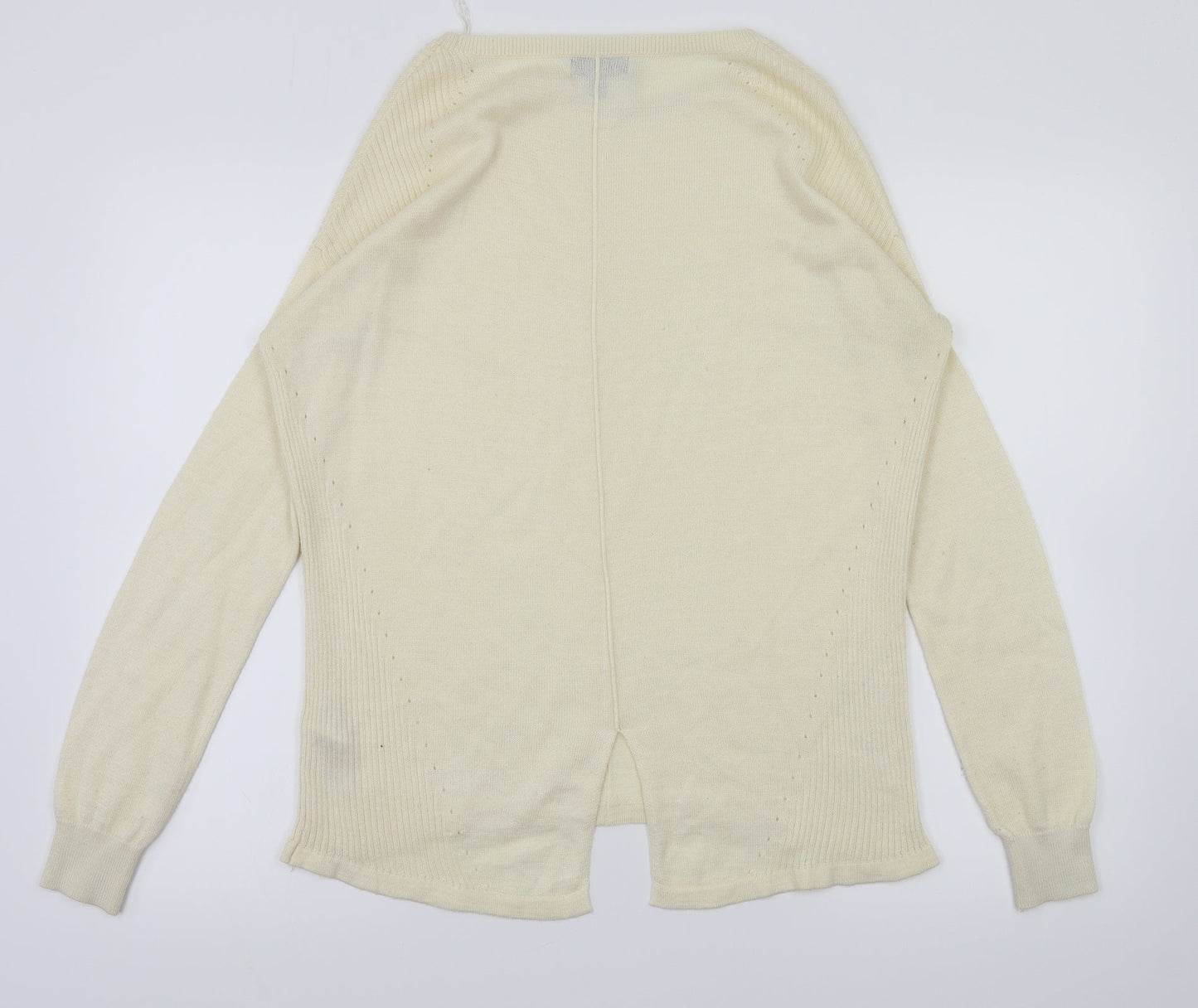 Womens UK Size 8 Topshop Ivory Basic T-Shirt