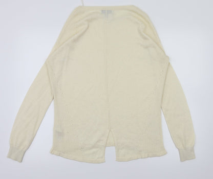 Womens UK Size 8 Topshop Ivory Basic T-Shirt