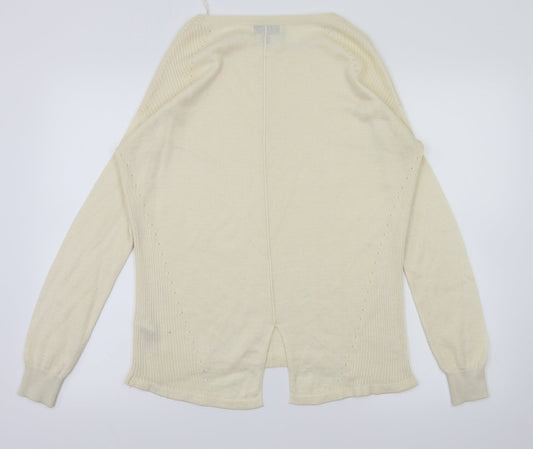 Womens UK Size 8 Topshop Ivory Basic T-Shirt