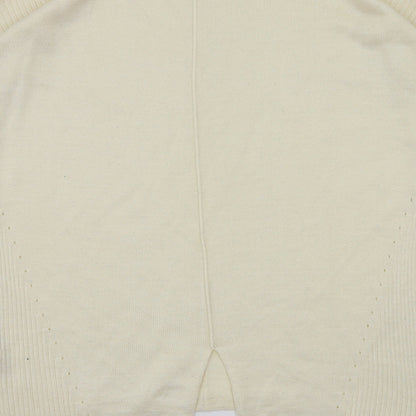 Womens UK Size 8 Topshop Ivory Basic T-Shirt