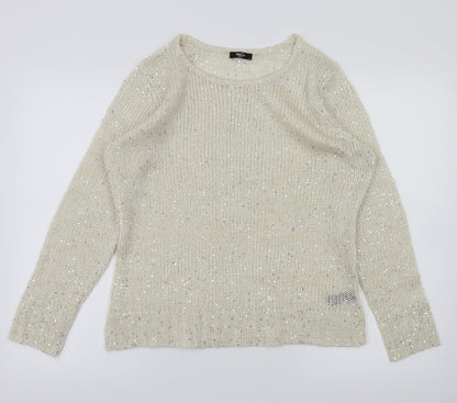 M&Co Womens Ivory   Pullover Jumper Size L
