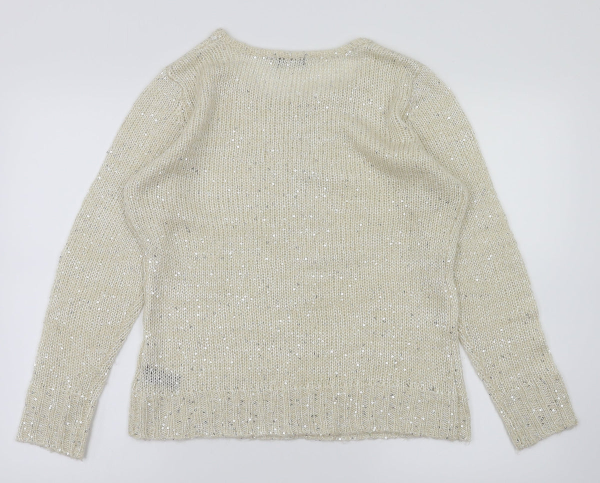 M&Co Womens Ivory   Pullover Jumper Size L