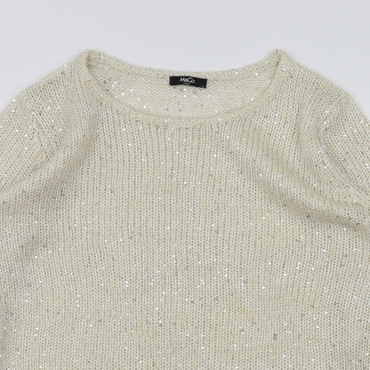 M&Co Womens Ivory   Pullover Jumper Size L