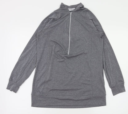 MissLook Womens Grey   Full Zip Jumper Size S