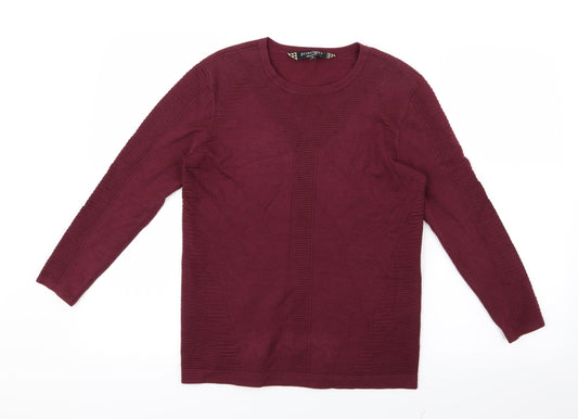 Principles Womens Purple  Knit Pullover Jumper Size 12