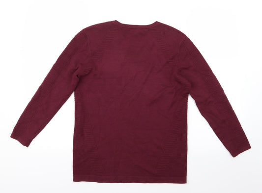 Principles Womens Purple  Knit Pullover Jumper Size 12