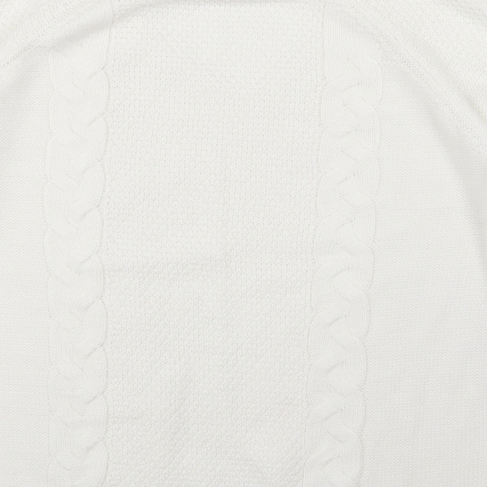 George Womens White  Knit Pullover Jumper Size 12