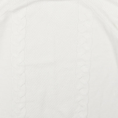 George Womens White  Knit Pullover Jumper Size 12