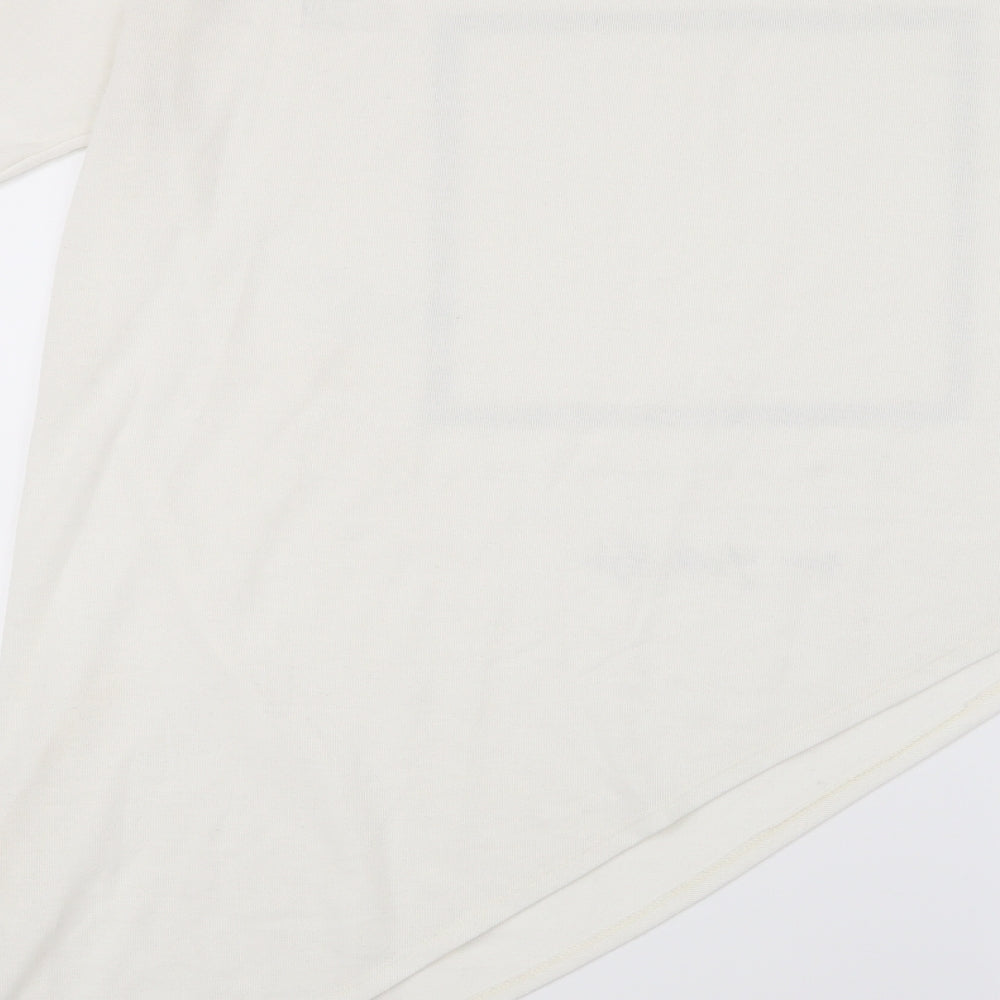 Womens UK Size 12 River Island White Basic T-Shirt