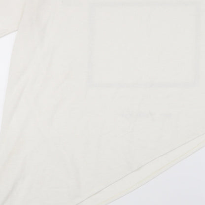 Womens UK Size 12 River Island White Basic T-Shirt