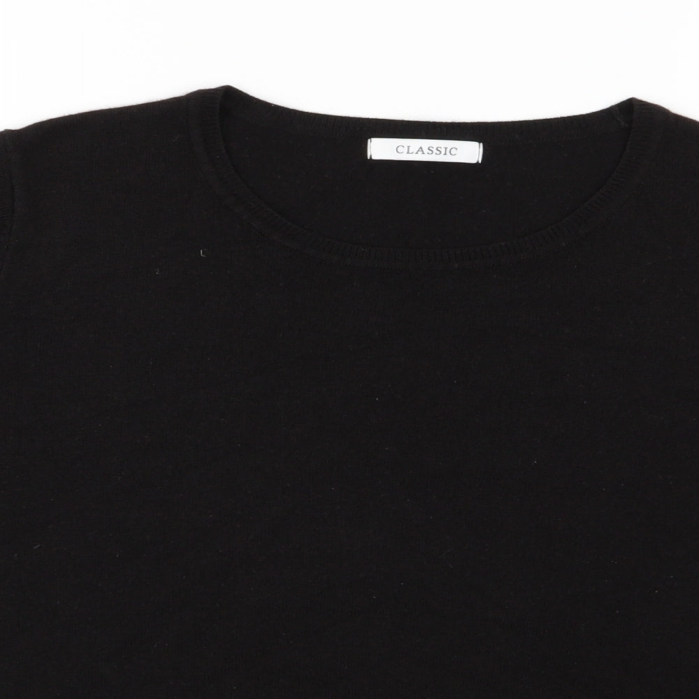 Womens UK Size 16 Marks and Spencer Black Basic T-Shirt
