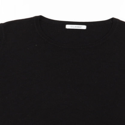 Womens UK Size 16 Marks and Spencer Black Basic T-Shirt