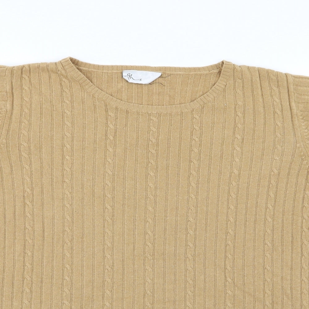 Womens UK Size 18 BHS Beige Basic T-Shirt
