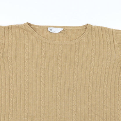 Womens UK Size 18 BHS Beige Basic T-Shirt