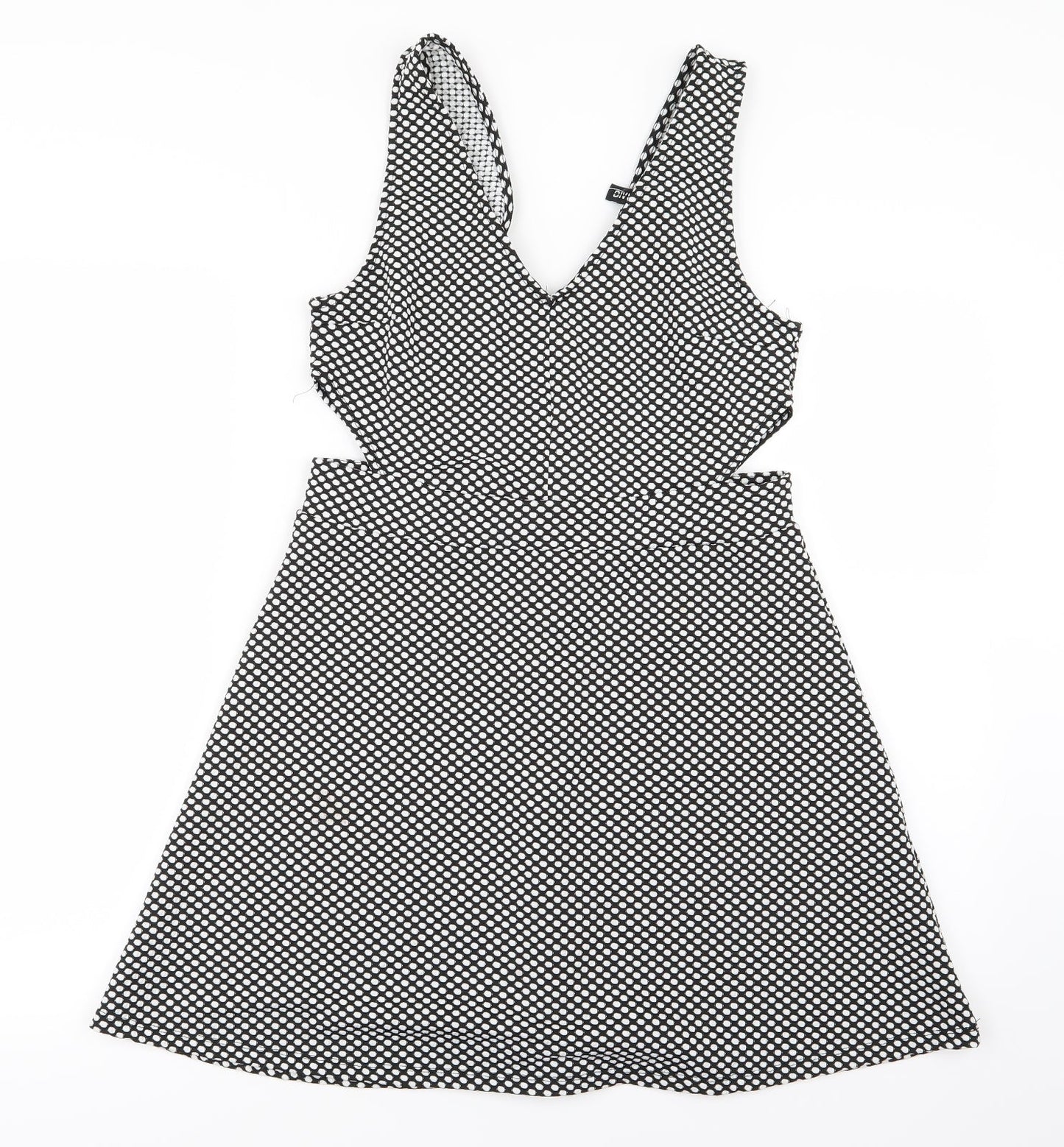 Divided by H&M Womens White Polka Dot  Mini  Size 10