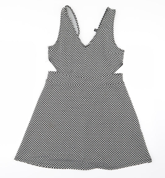 Divided by H&M Womens White Polka Dot  Mini  Size 10